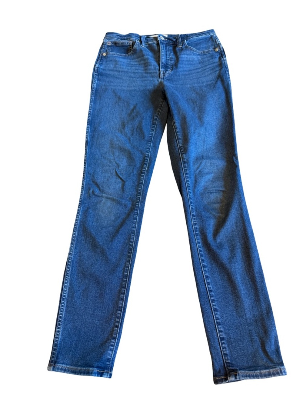 Madewell 10" High-Rise Skinny Dark Wash Jeans Stretchy  Skinny Fit Size 28 Tall